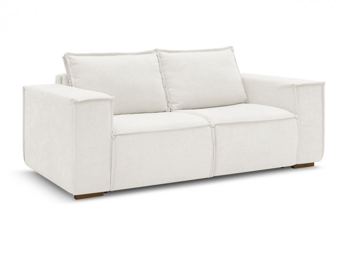 Canapé droit convertible CHELSEA ouverture express tissu texturé