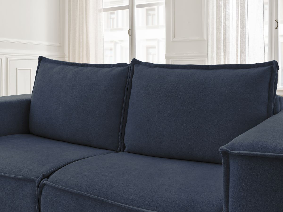 Canapé droit convertible CHELSEA ouverture express tissu texturé