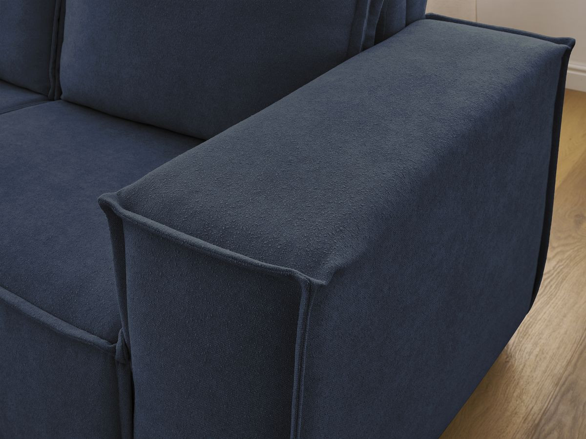 Canapé droit convertible CHELSEA ouverture express tissu texturé