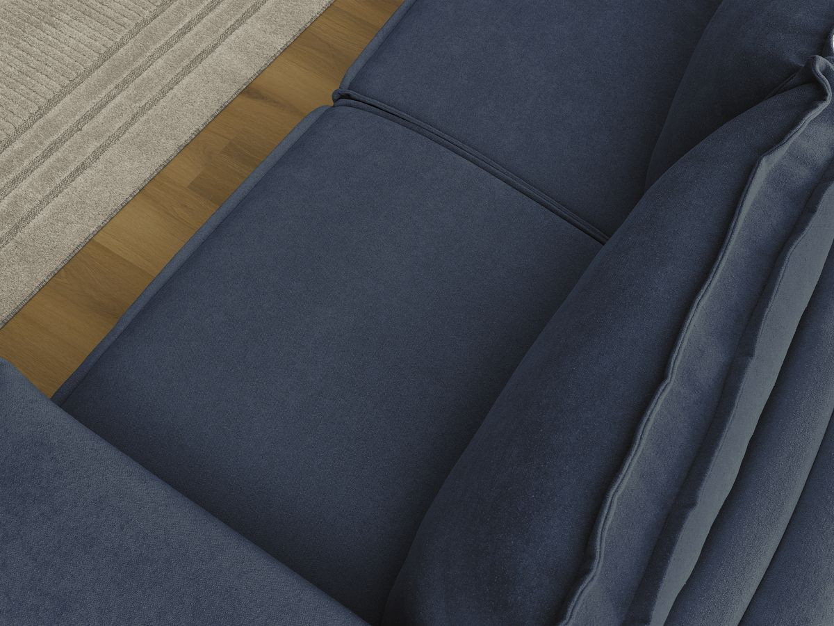 Canapé droit convertible CHELSEA ouverture express tissu texturé