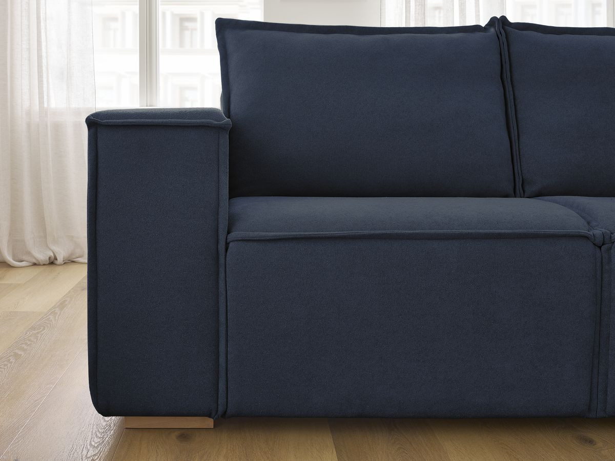 Canapé droit convertible CHELSEA ouverture express tissu texturé