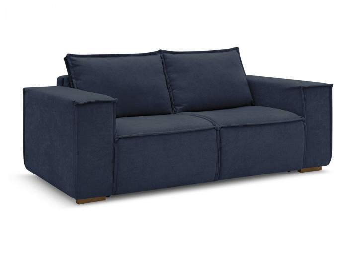 Canapé droit convertible CHELSEA ouverture express tissu texturé