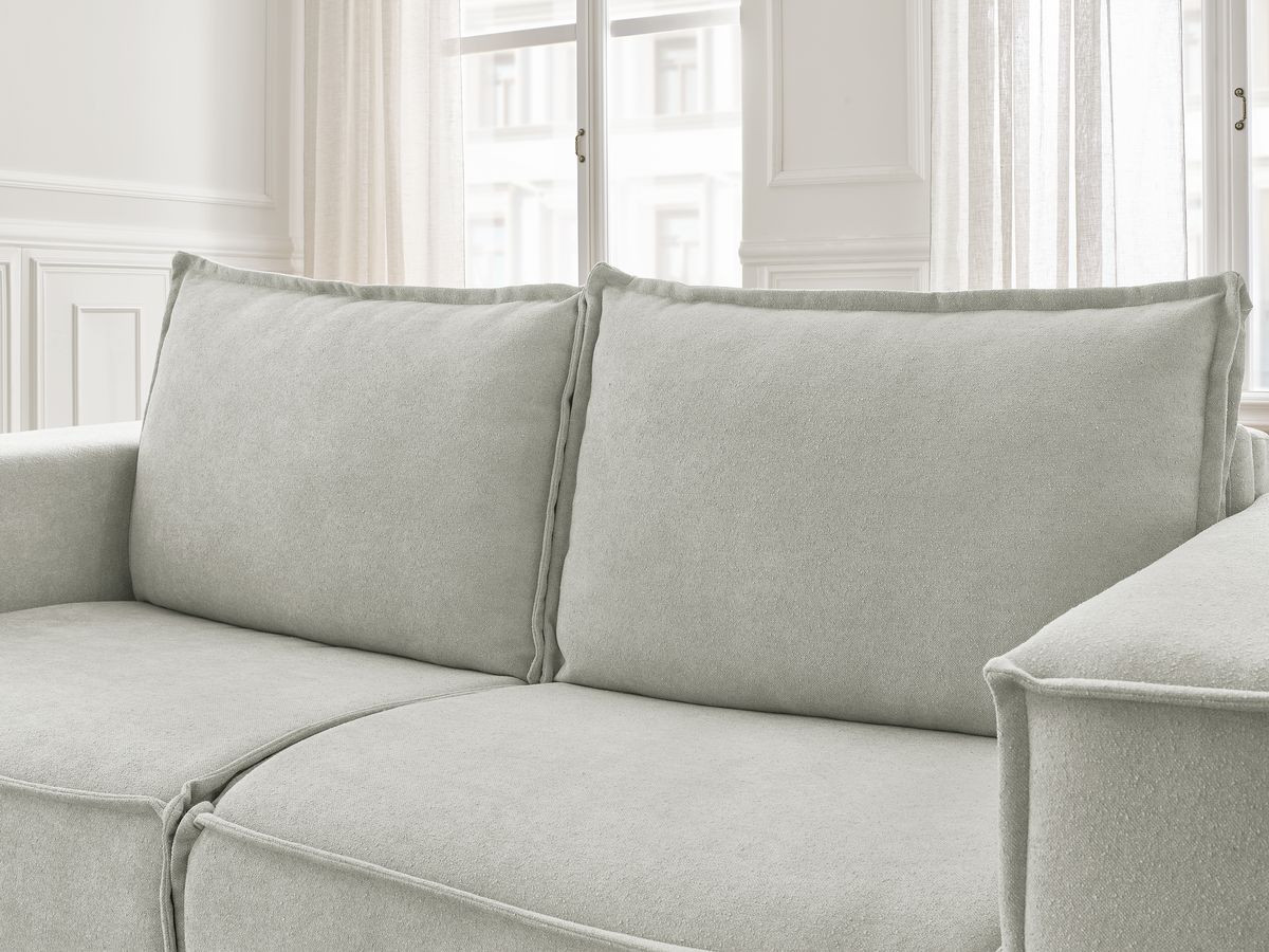 Canapé droit convertible CHELSEA ouverture express tissu texturé