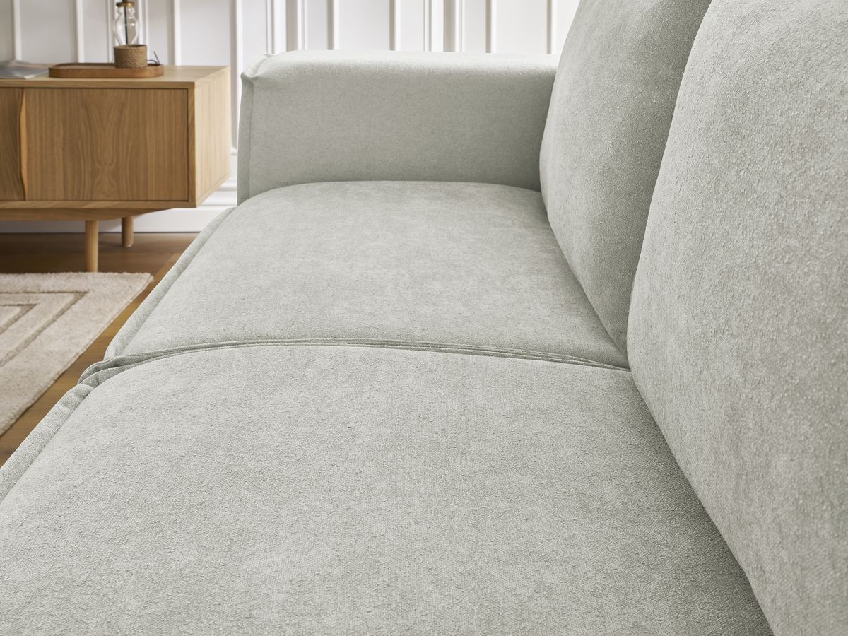 Canapé droit convertible CHELSEA ouverture express tissu texturé