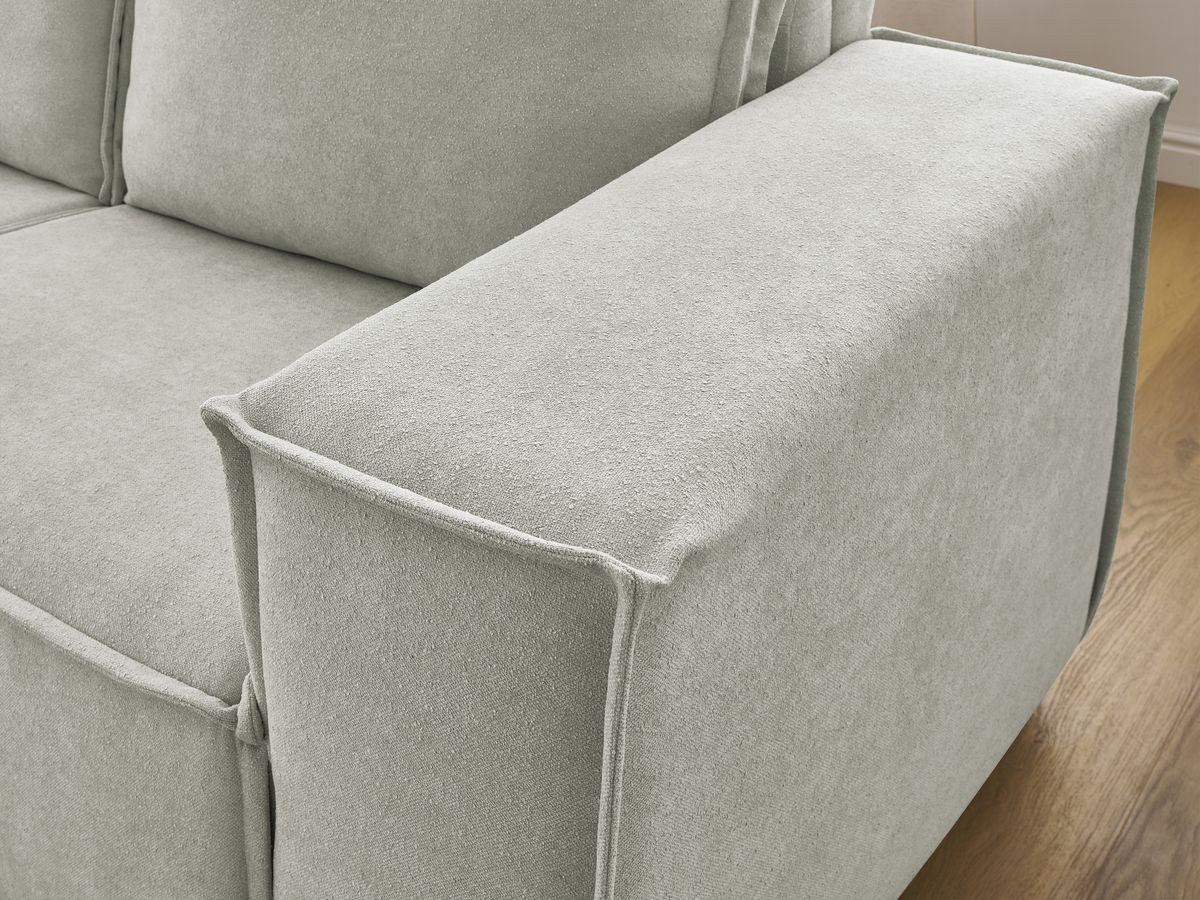 Canapé droit convertible CHELSEA ouverture express tissu texturé