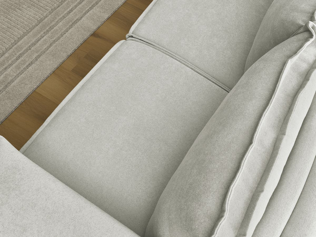 Canapé droit convertible CHELSEA ouverture express tissu texturé