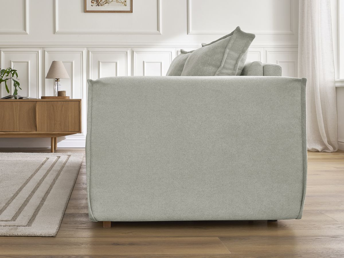 Canapé droit convertible CHELSEA ouverture express tissu texturé