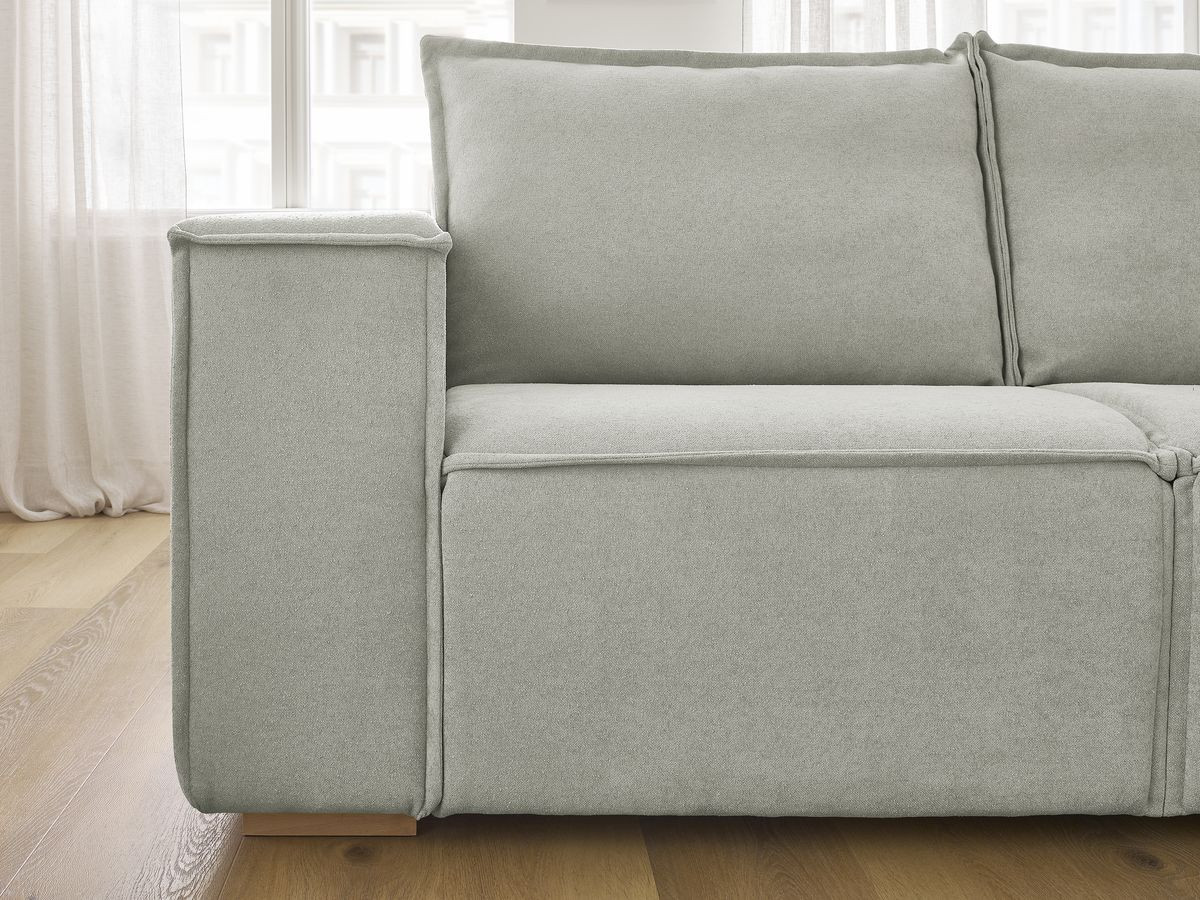 Canapé droit convertible CHELSEA ouverture express tissu texturé