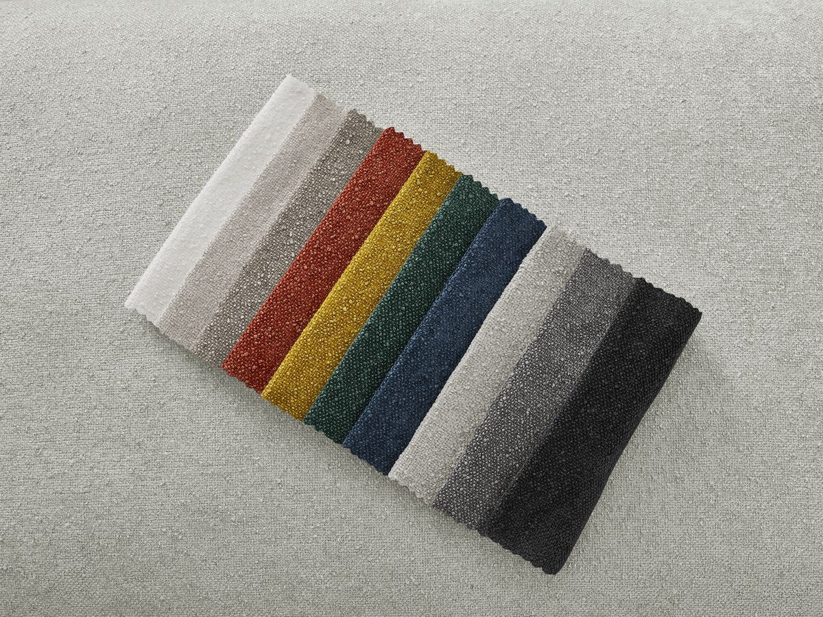 Canapé droit convertible CHELSEA ouverture express tissu texturé