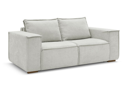 Canapé droit convertible CHELSEA ouverture express tissu texturé