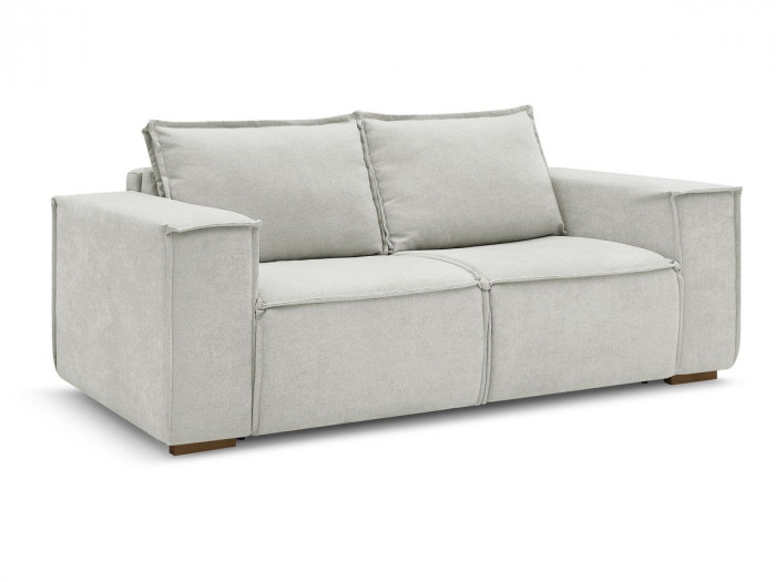 Canapé droit convertible CHELSEA ouverture express tissu texturé