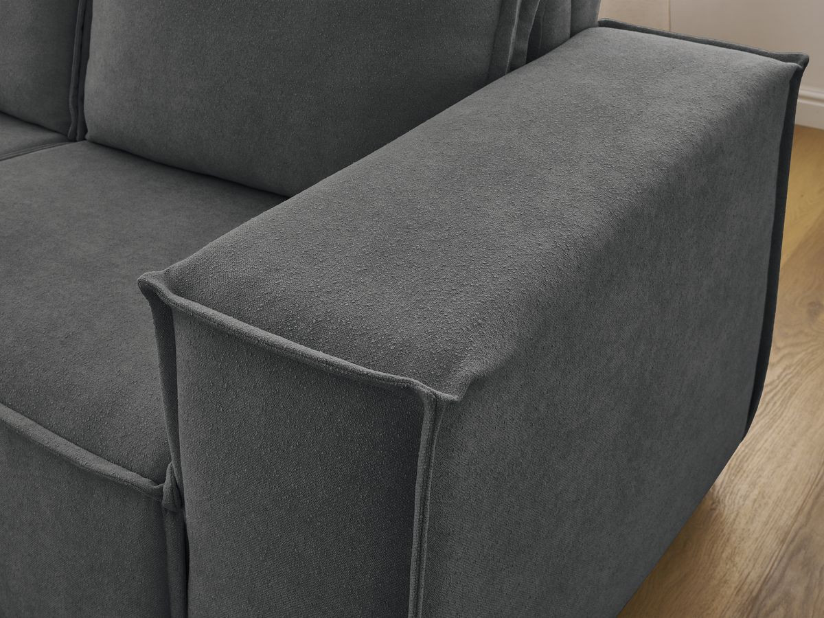 Canapé droit convertible CHELSEA ouverture express tissu texturé