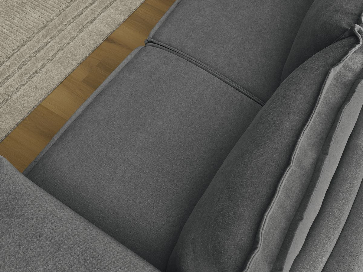 Canapé droit convertible CHELSEA ouverture express tissu texturé
