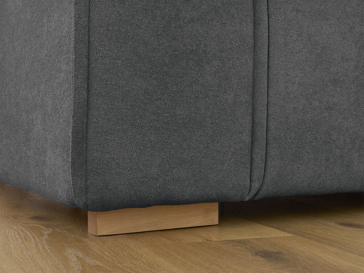 Canapé droit convertible CHELSEA ouverture express tissu texturé