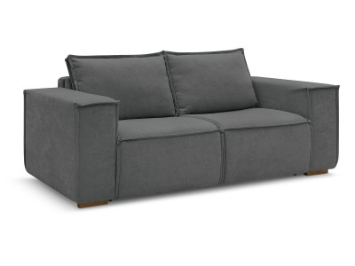 Canapé droit convertible CHELSEA ouverture express tissu texturé