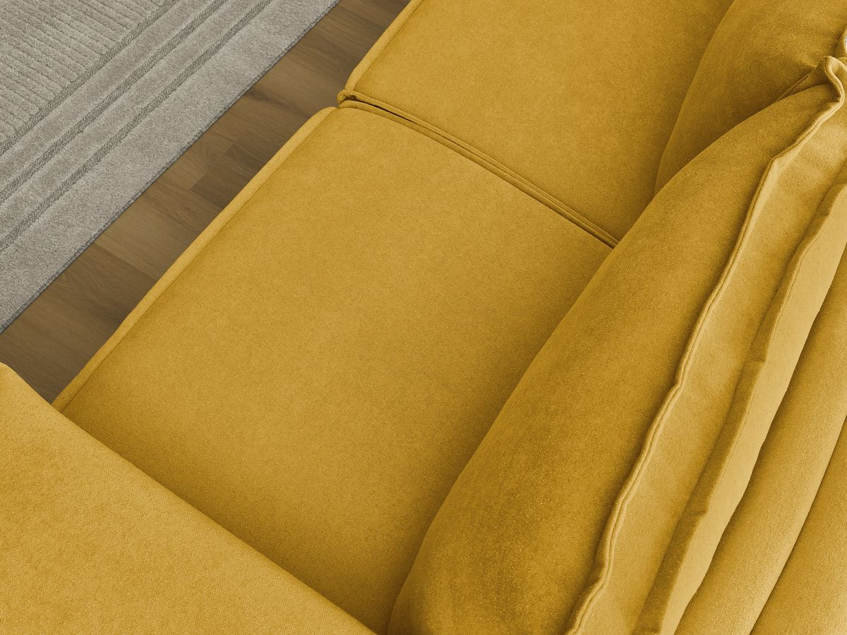 Canapé droit convertible CHELSEA ouverture express tissu texturé
