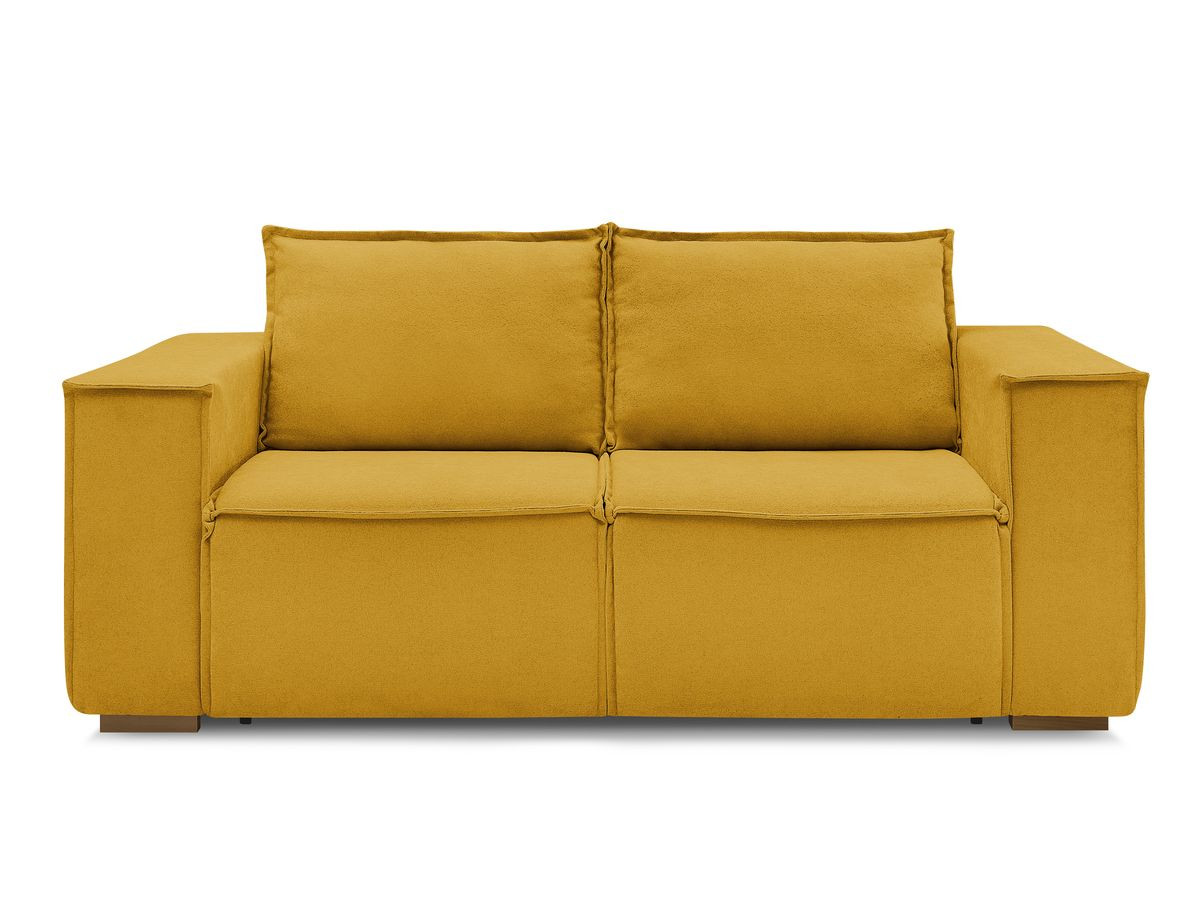 Canapé droit convertible CHELSEA ouverture express tissu texturé