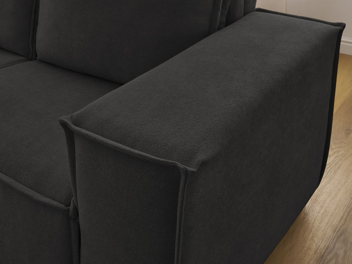 Canapé droit convertible CHELSEA ouverture express tissu texturé