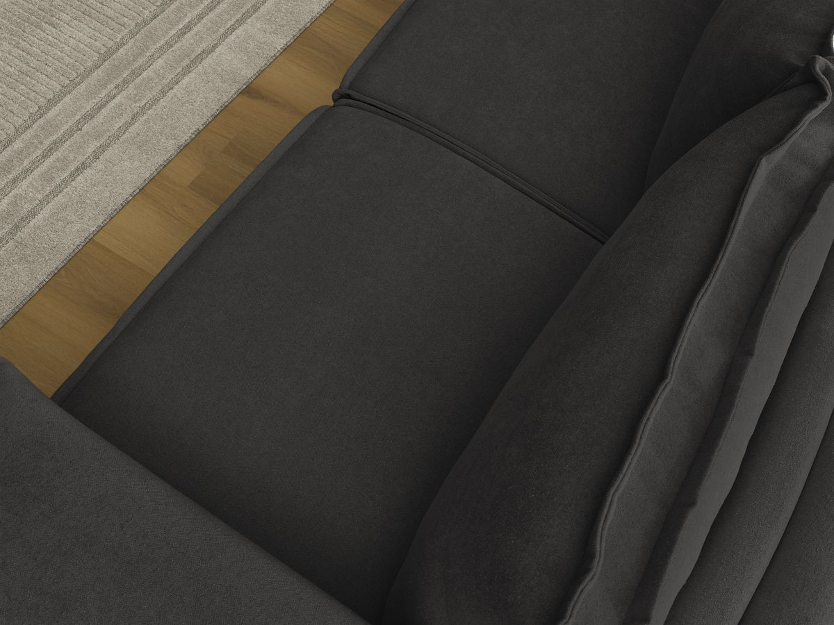 Canapé droit convertible CHELSEA ouverture express tissu texturé
