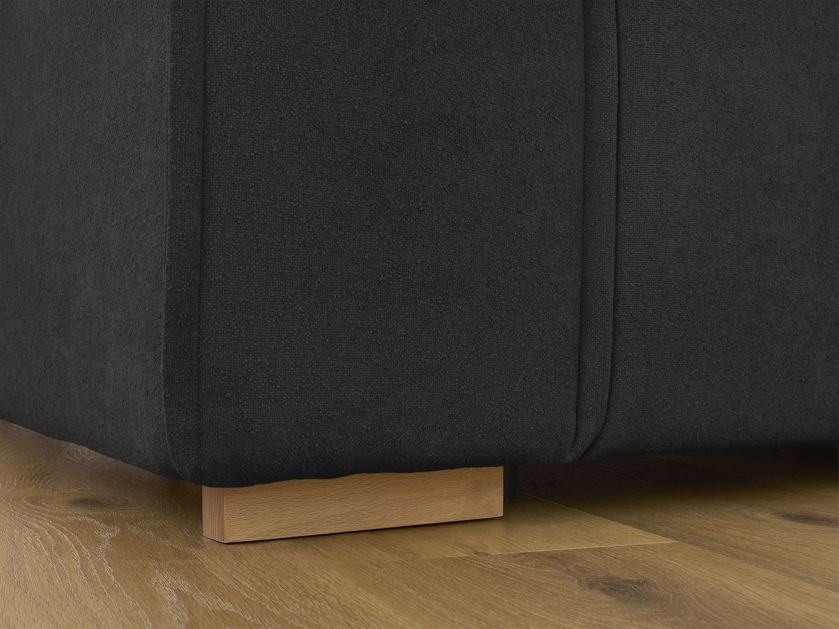 Canapé droit convertible CHELSEA ouverture express tissu texturé