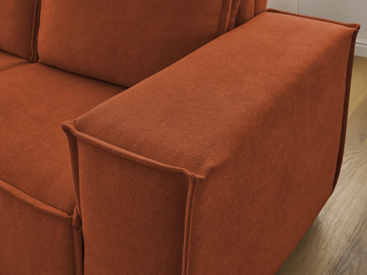 Canapé droit convertible CHELSEA ouverture express tissu texturé