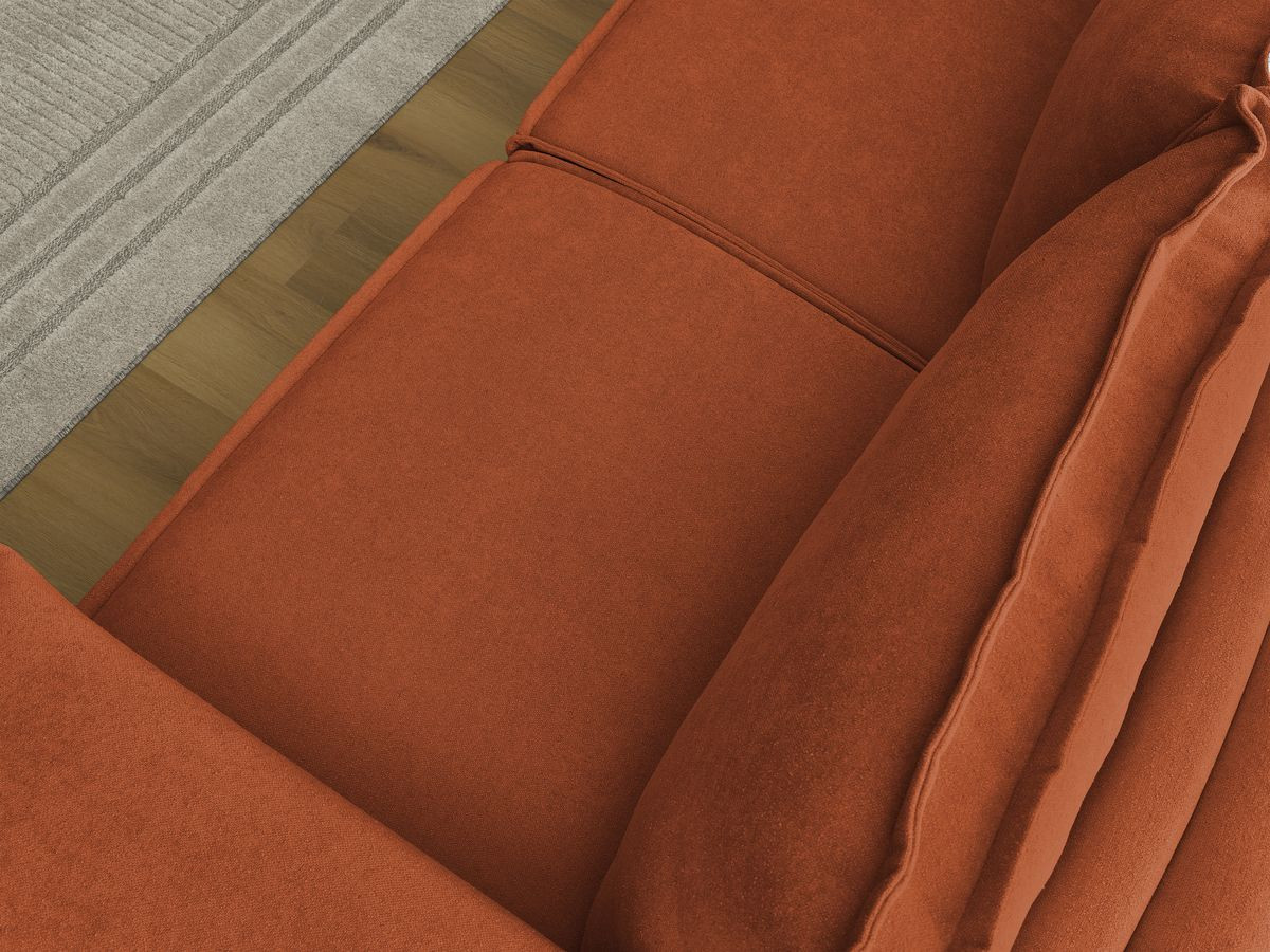 Canapé droit convertible CHELSEA ouverture express tissu texturé