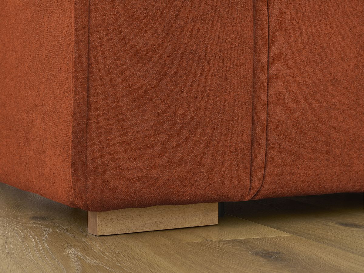 Canapé droit convertible CHELSEA ouverture express tissu texturé