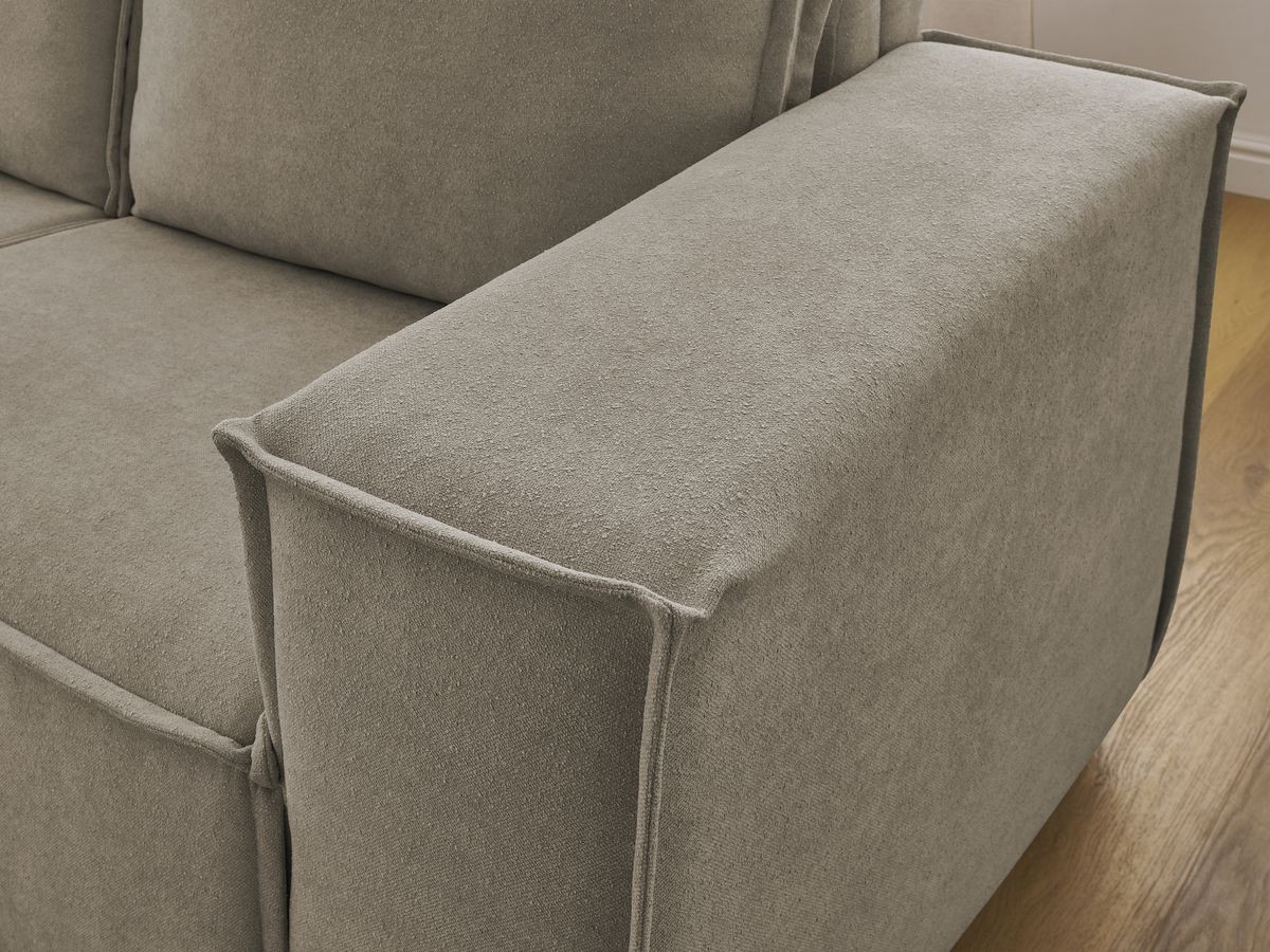 Canapé droit convertible CHELSEA ouverture express tissu texturé