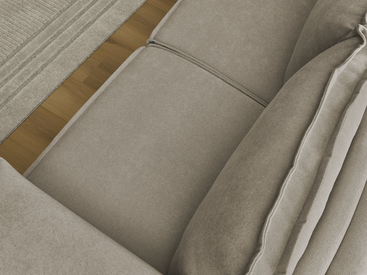 Canapé droit convertible CHELSEA ouverture express tissu texturé