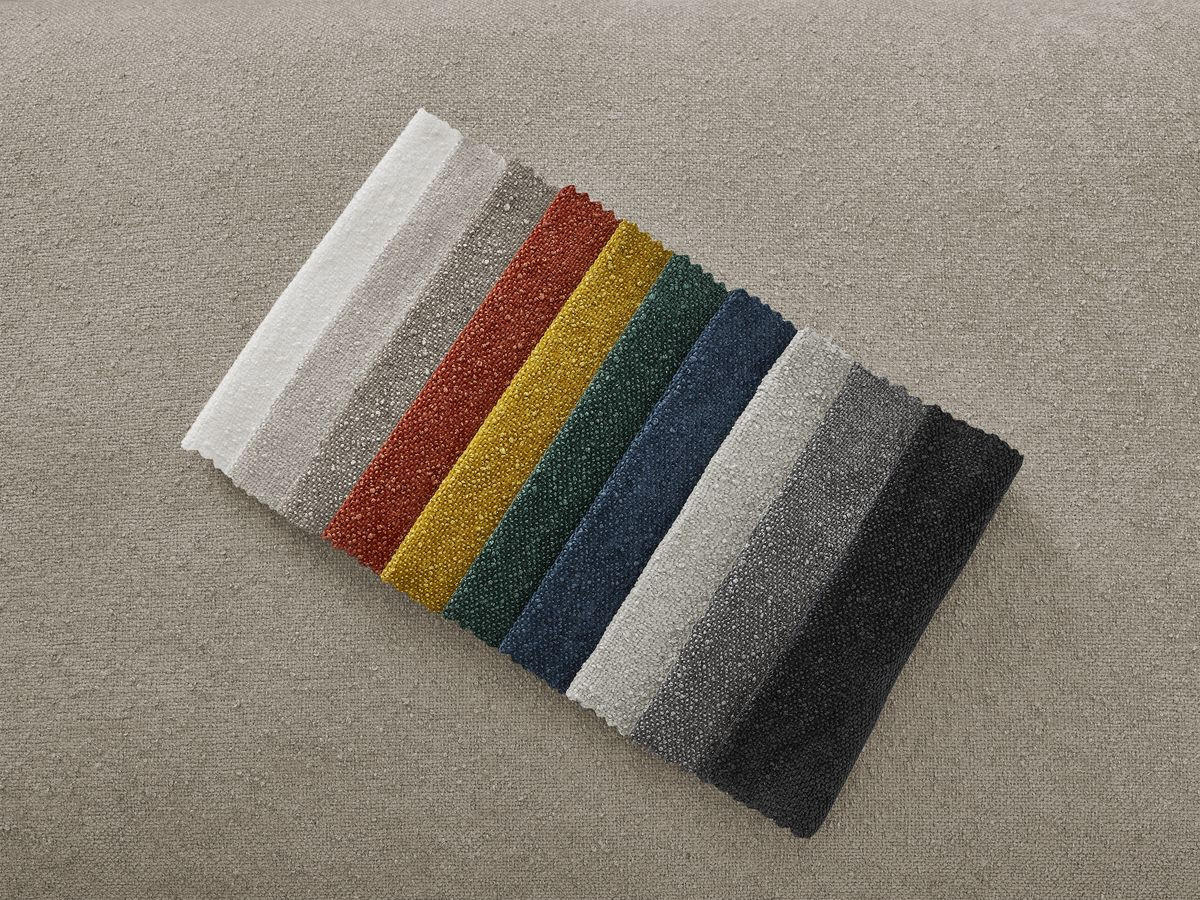 Canapé droit convertible CHELSEA ouverture express tissu texturé