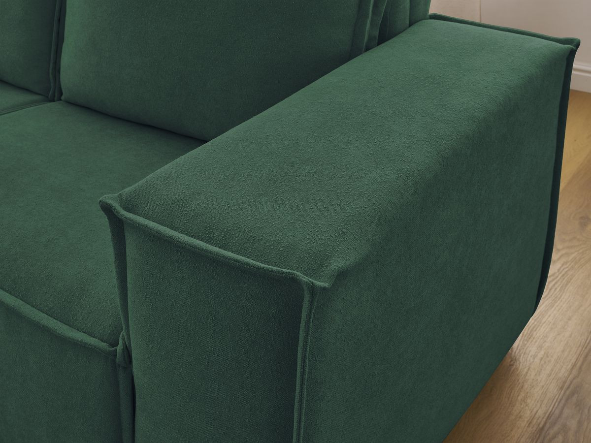 Canapé droit convertible CHELSEA ouverture express tissu texturé