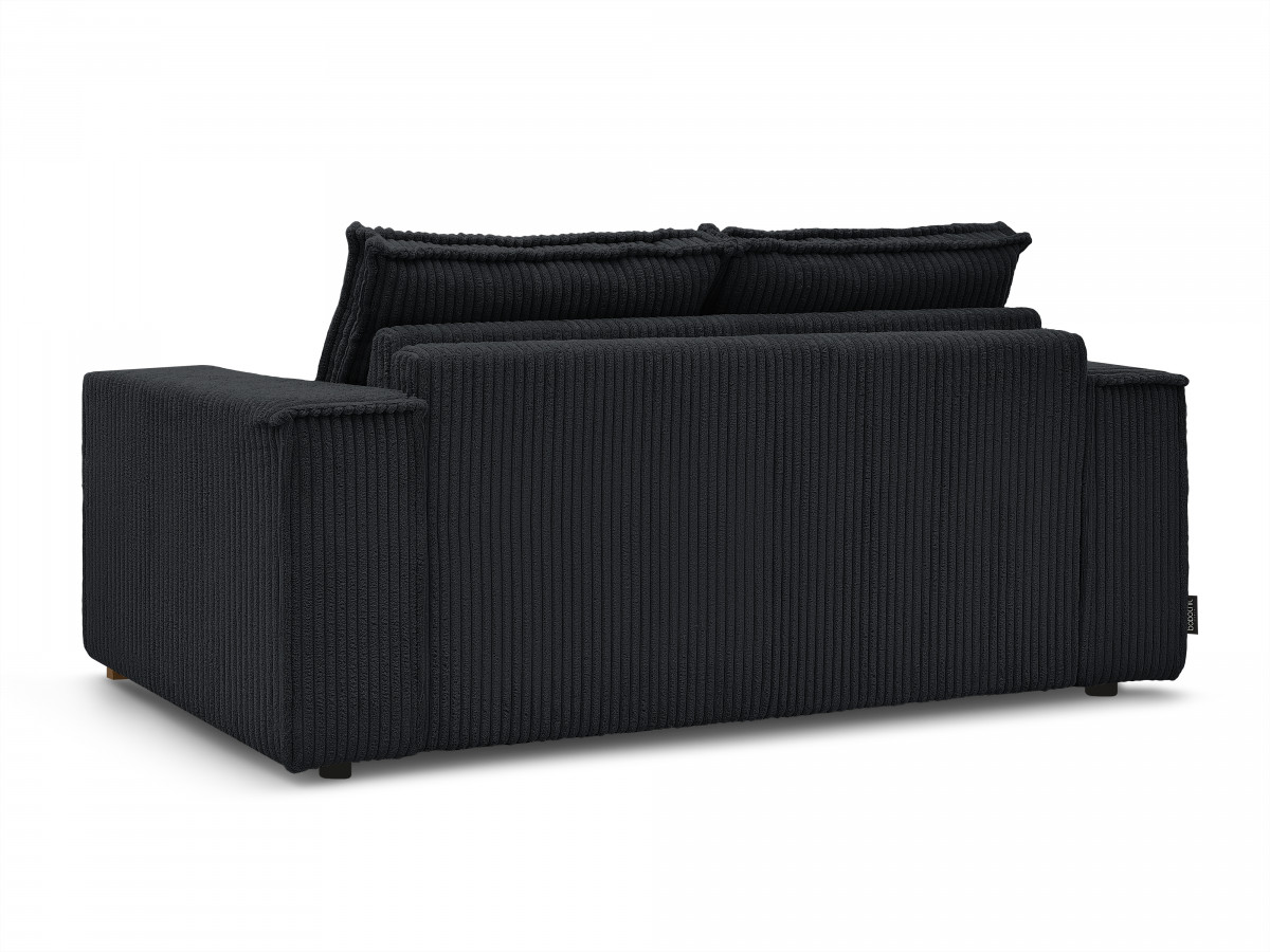 Canapé droit convertible CHELSEA ouverture express gros côtelé doux