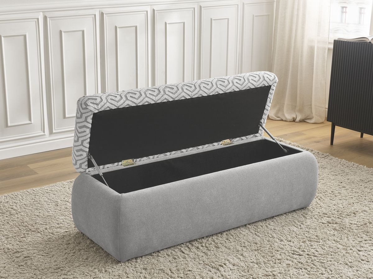 Canapé d'angle fixe EVEREST tissu chiné - Orange - Angle droit - 10 coussins