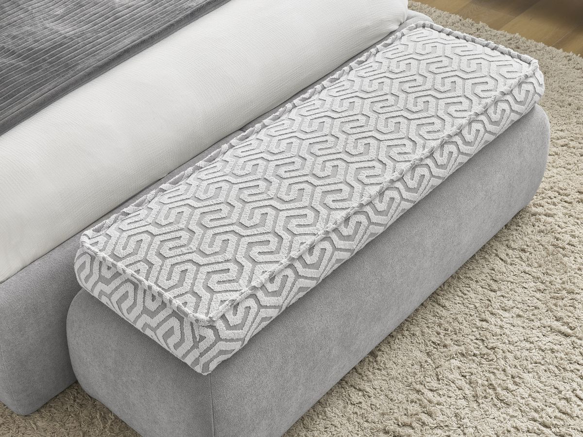 JADE opbergbed in grafische stof + JADE voeteneind Limited Edition