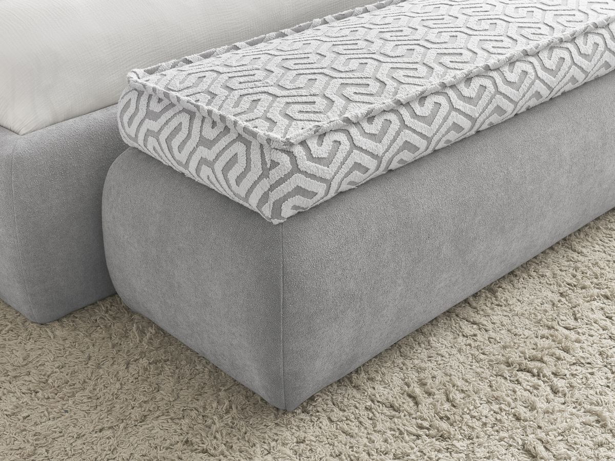 JADE opbergbed in grafische stof + JADE voeteneind Limited Edition