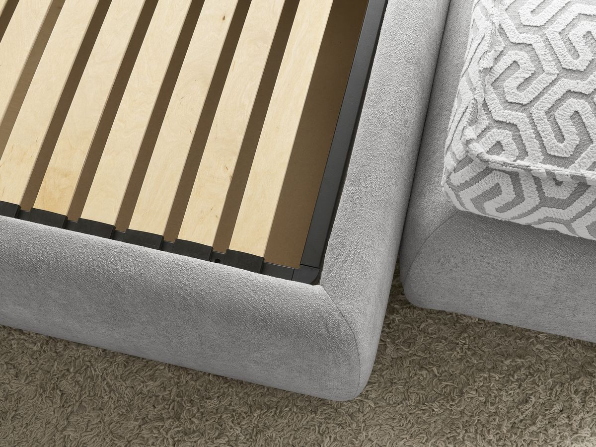 JADE opbergbed in grafische stof + JADE voeteneind Limited Edition
