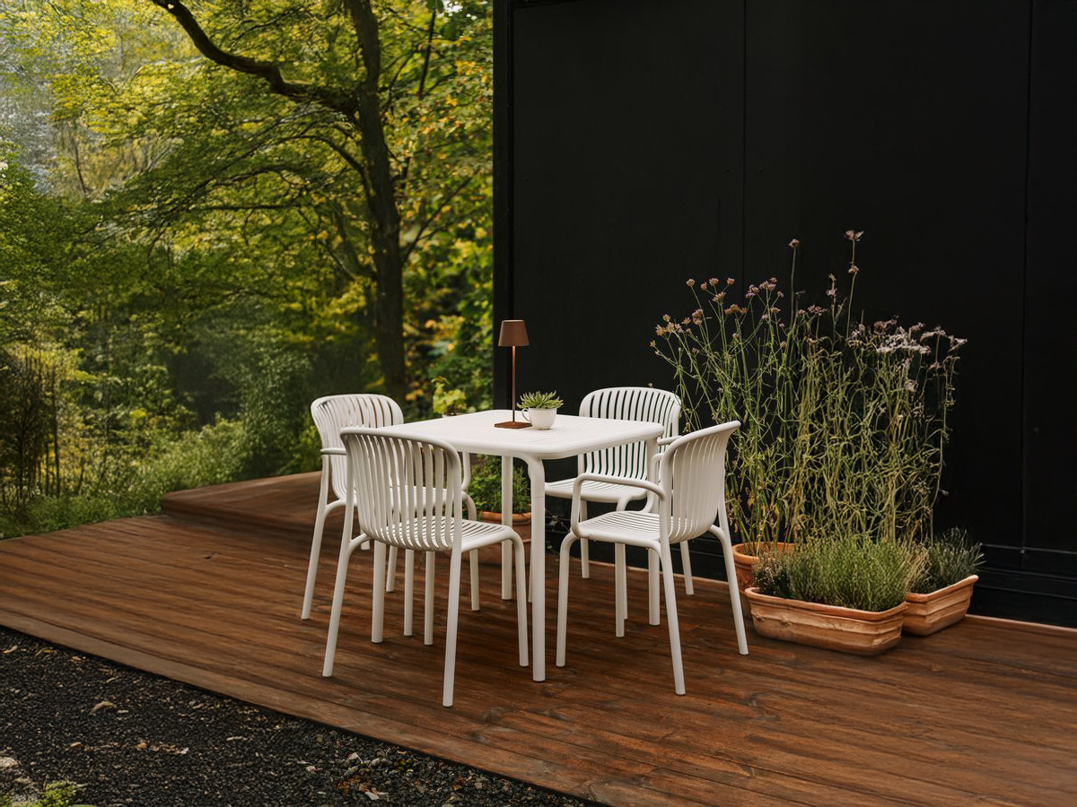 RHODES 80 cm vierkante tuintafel
