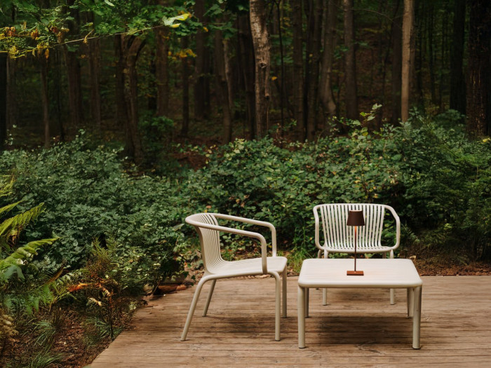Table de salon de jardin carrée 80 cm RHODES
