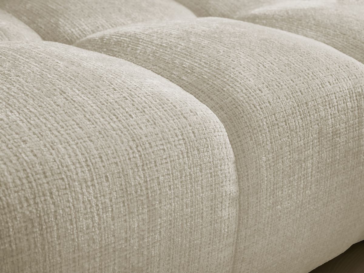 Canapé panoramique fixe ANAKIN tissu texturé avec pouf