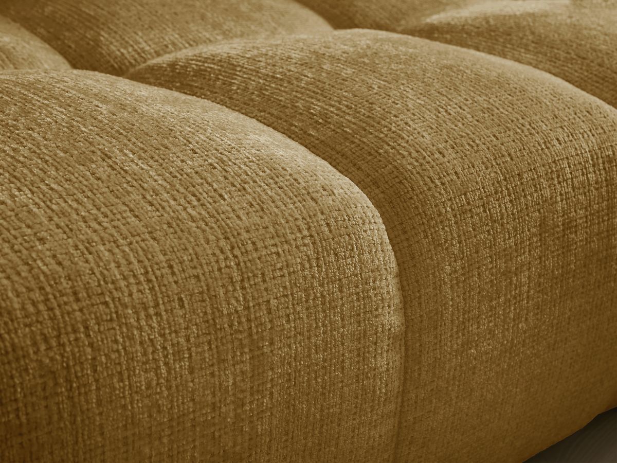 Canapé droit convertible coffre ANAKIN tissu texturé avec pouf