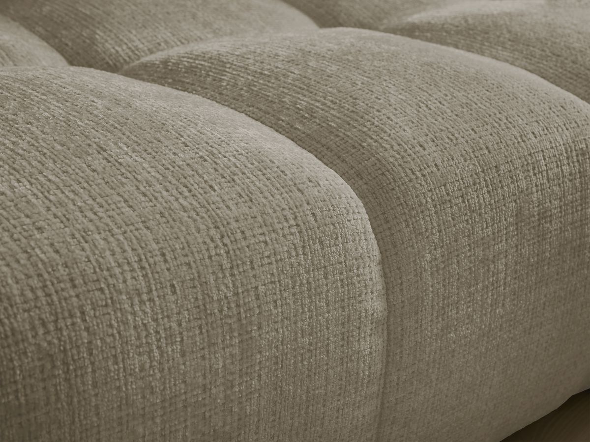 Canapé droit convertible coffre ANAKIN tissu texturé avec pouf