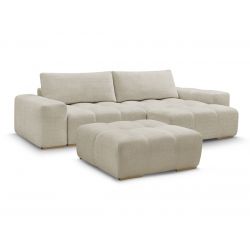 Droit réversible convertible coffre + pouf