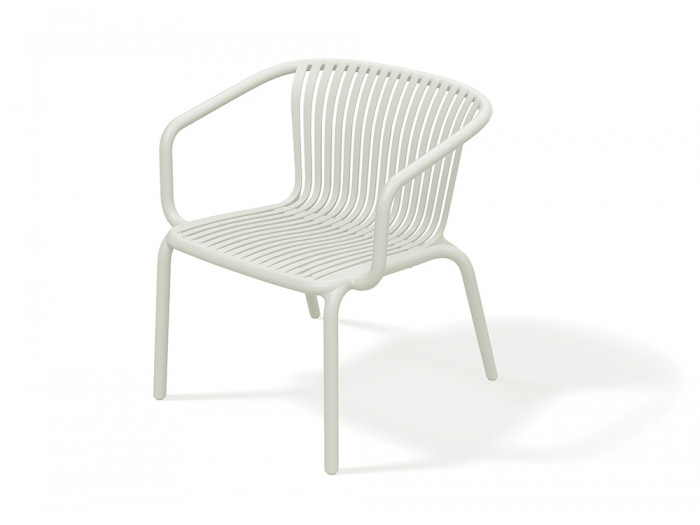 Salon de jardin RHODES avec table basse carrée 80 cm + 2 fauteuils
