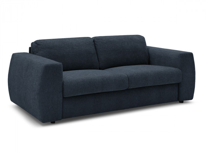 Canapé droit convertible HUGO ouverture express tissu texturé