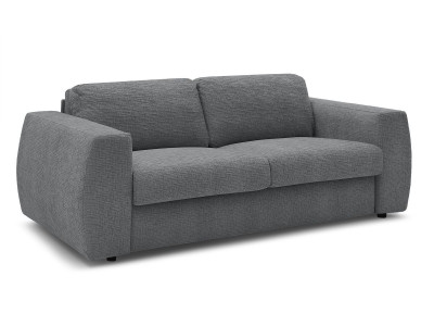 Canapé droit convertible HUGO ouverture express tissu texturé