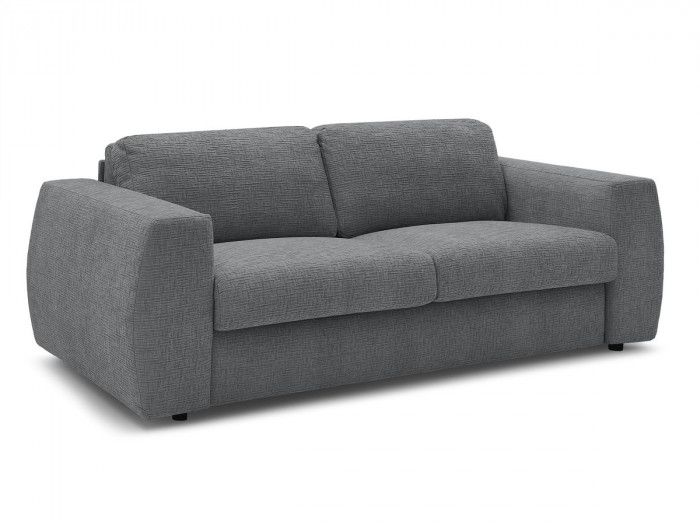 Canapé droit convertible HUGO ouverture express tissu texturé