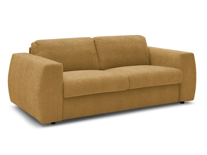 Canapé droit convertible HUGO ouverture express tissu texturé
