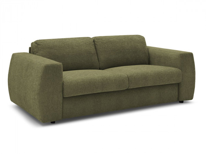 Canapé droit convertible HUGO ouverture express tissu texturé