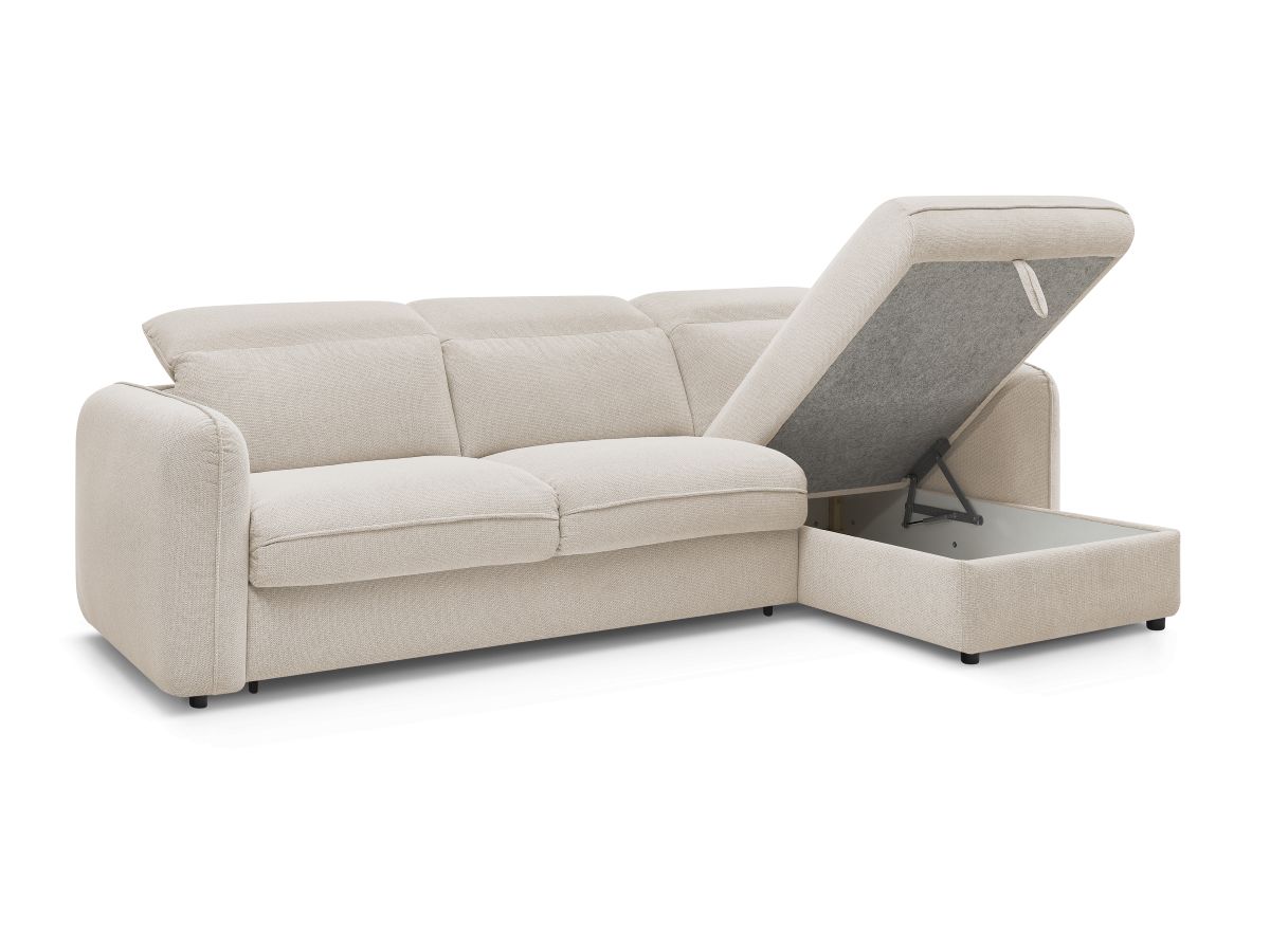 Canapé d'angle réversible convertible ouverture express coffre ACHILLE