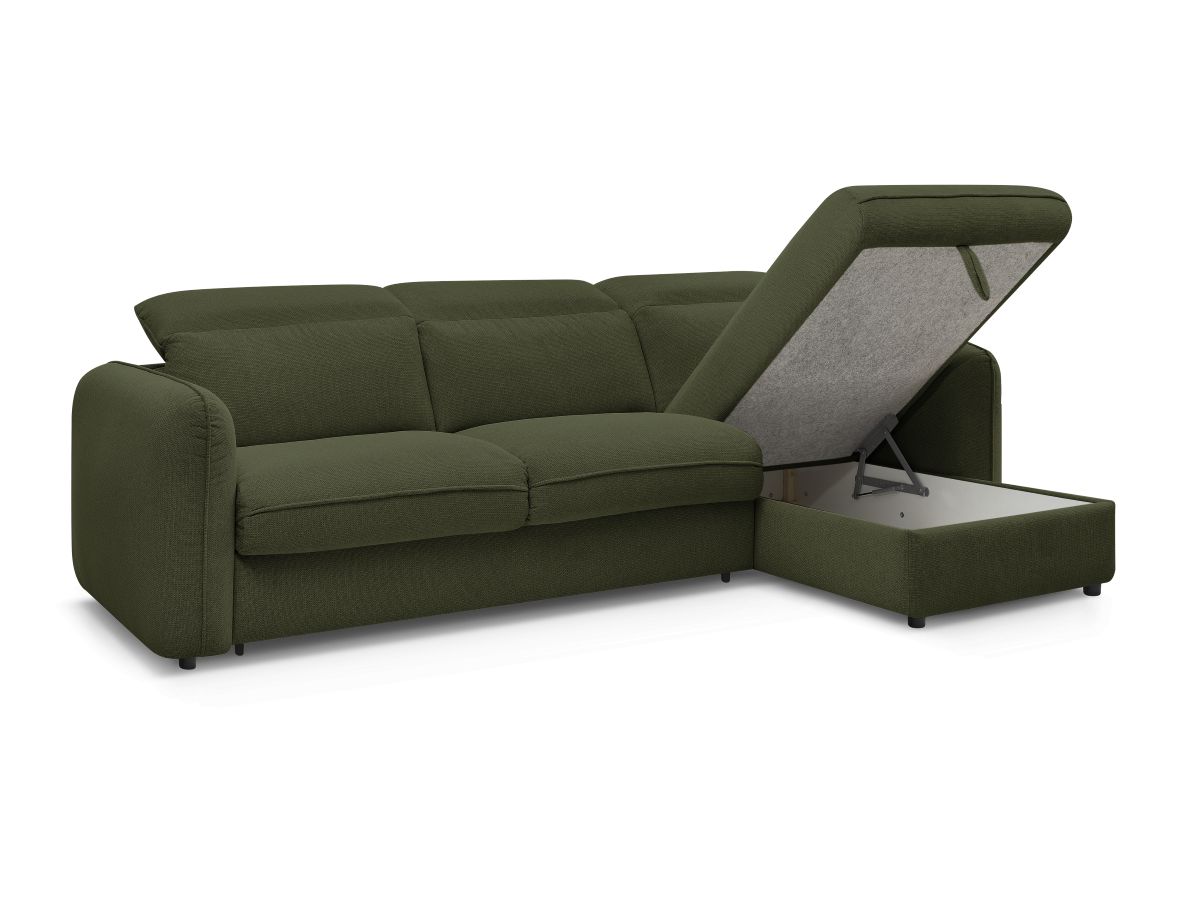 Canapé d'angle réversible convertible ouverture express coffre ACHILLE
